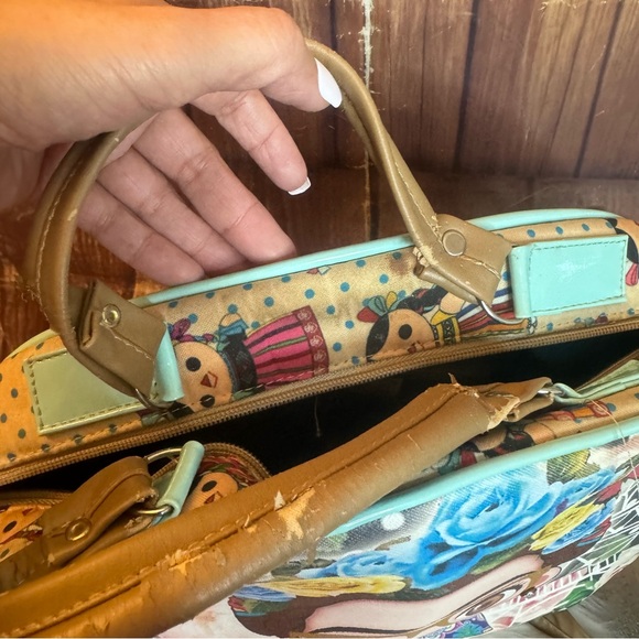 Women’s Handbag Frida Kahlo Style Made in Mexico Colorful Unique Design - Picture 9 of 13